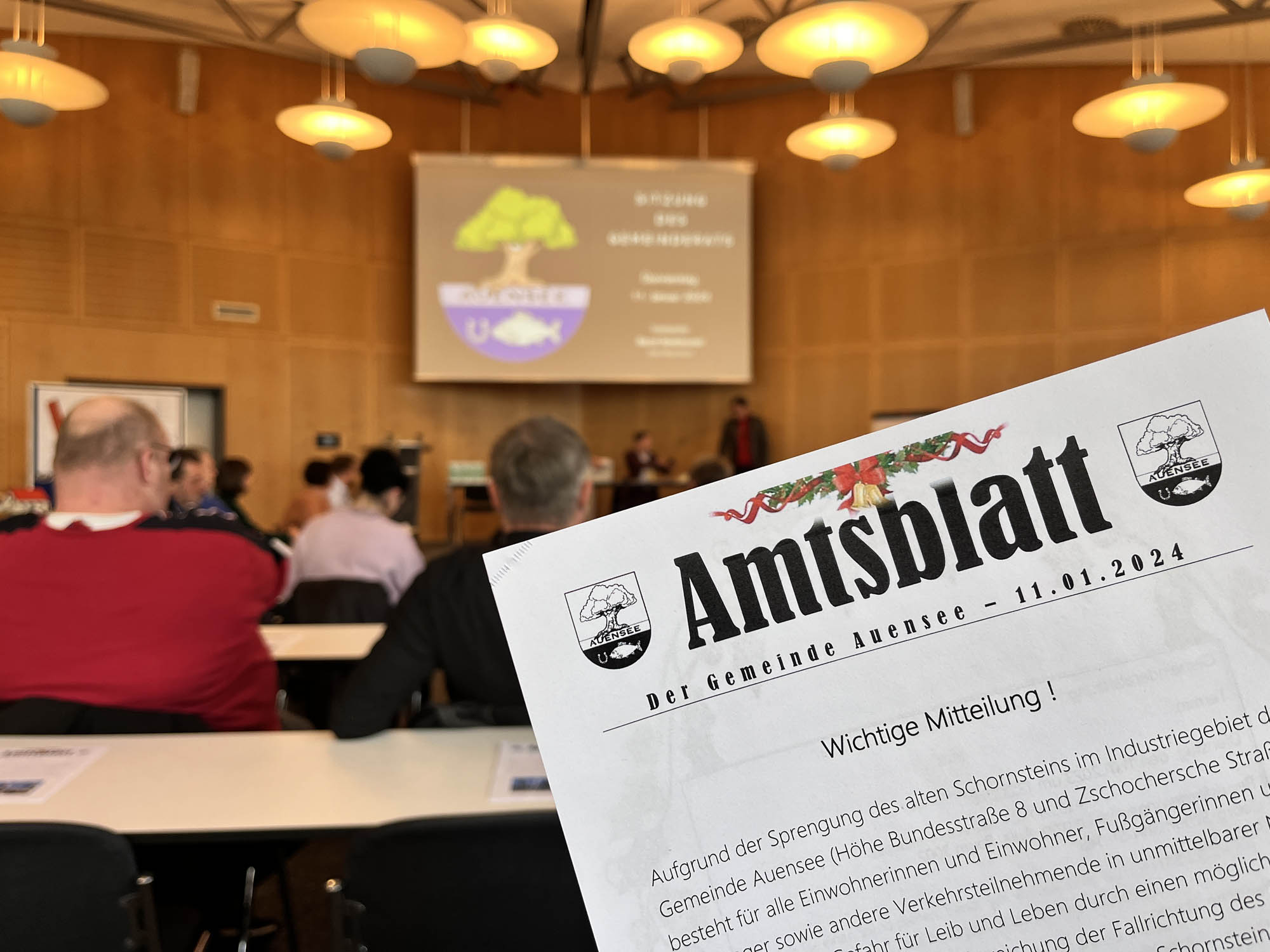 Gemeinderatssitzung Gemeinde Auensee Januar 2024 - Amtsblatt
